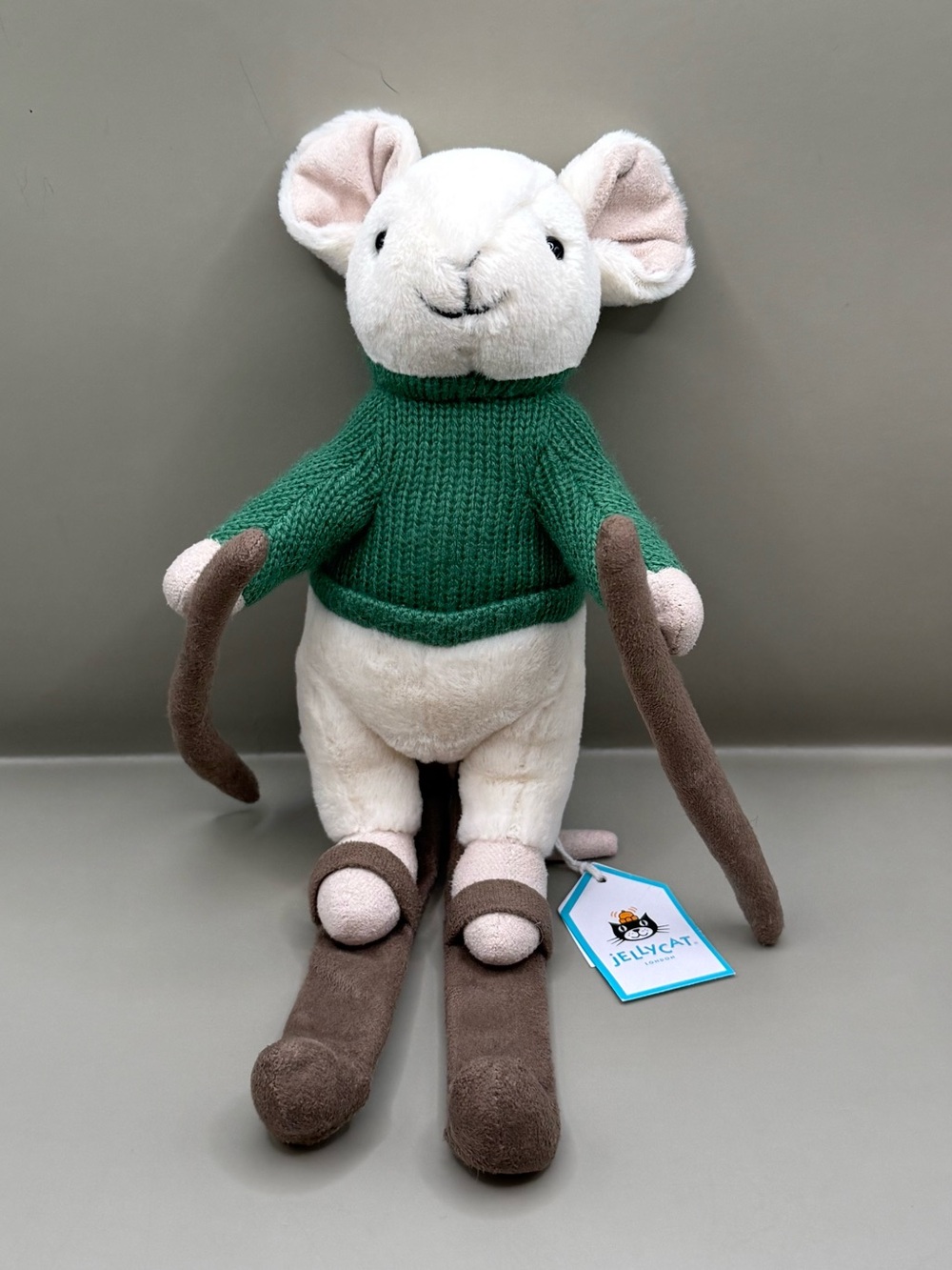NWT Jellycat Merry Mouse Skiing Plush Stuffed Animal Lovey Toy